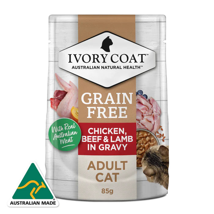 Ivory Coat Adult Cat Chicken with Beef & Lamb 85g 12pk