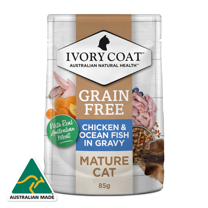 Ivory Coat Cat Lite Mat Chicken Ocean Fish In Gravy 85g 12pk
