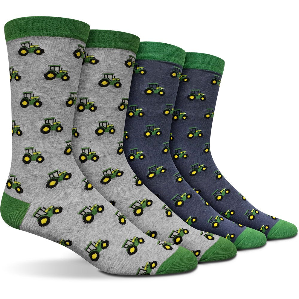 John Deere Tractor Row Fashion Socks Crew - 2 Pack