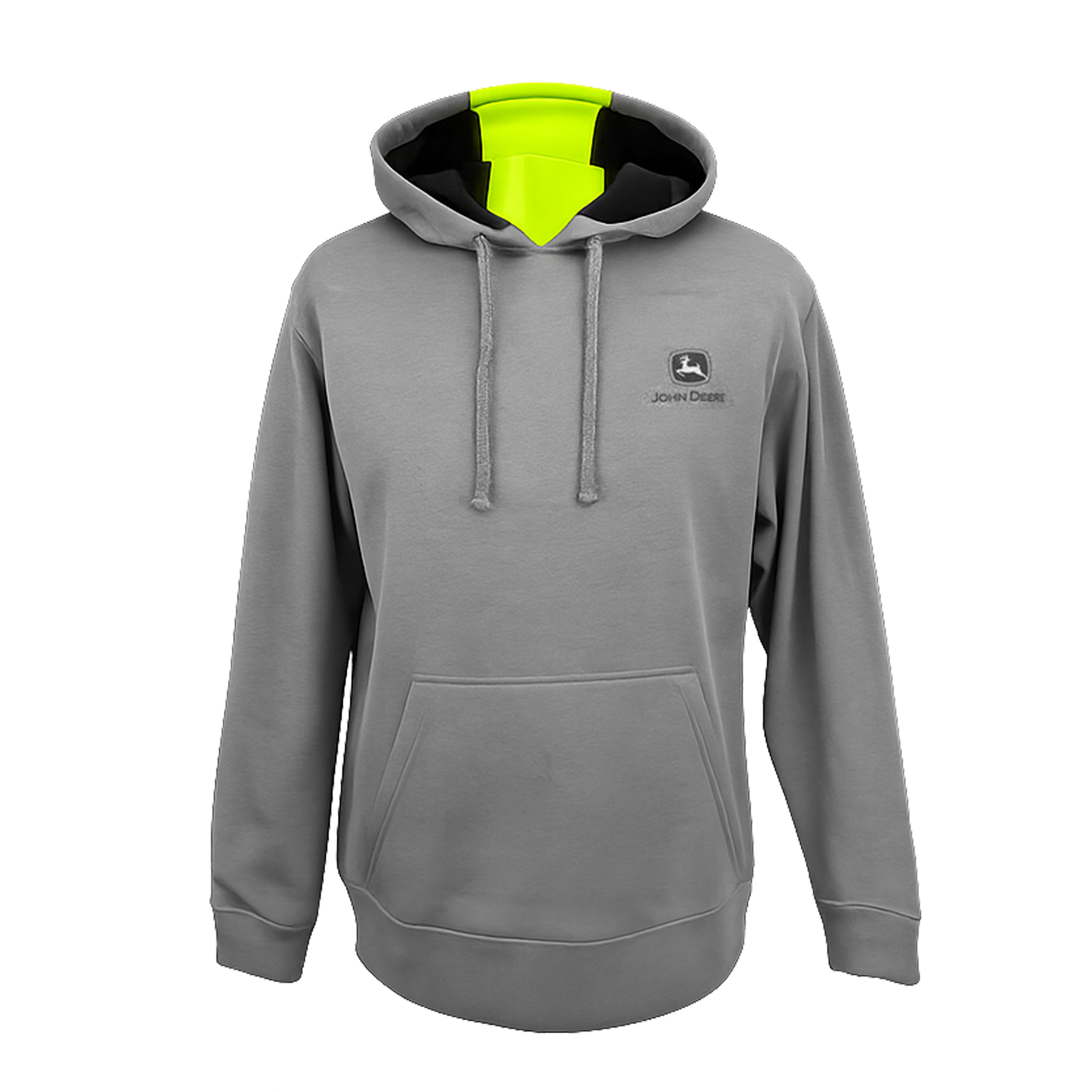 John Deere Sports Mens Grey Flouro Performance Hoodie