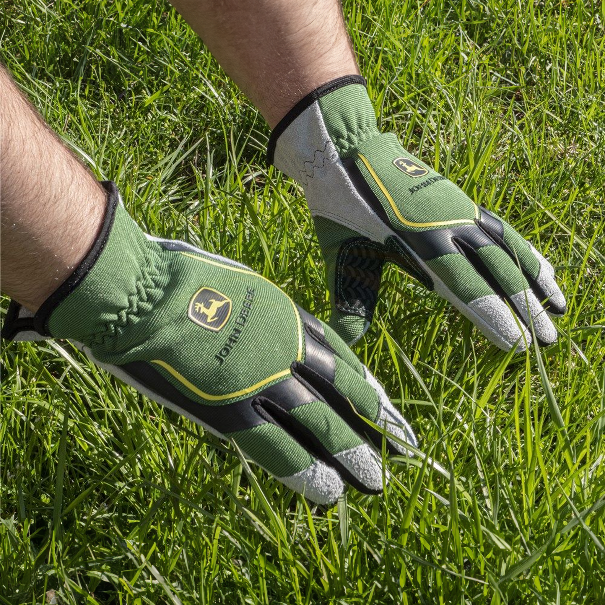 John Deere All Purpose Utility Gloves Leather Palm