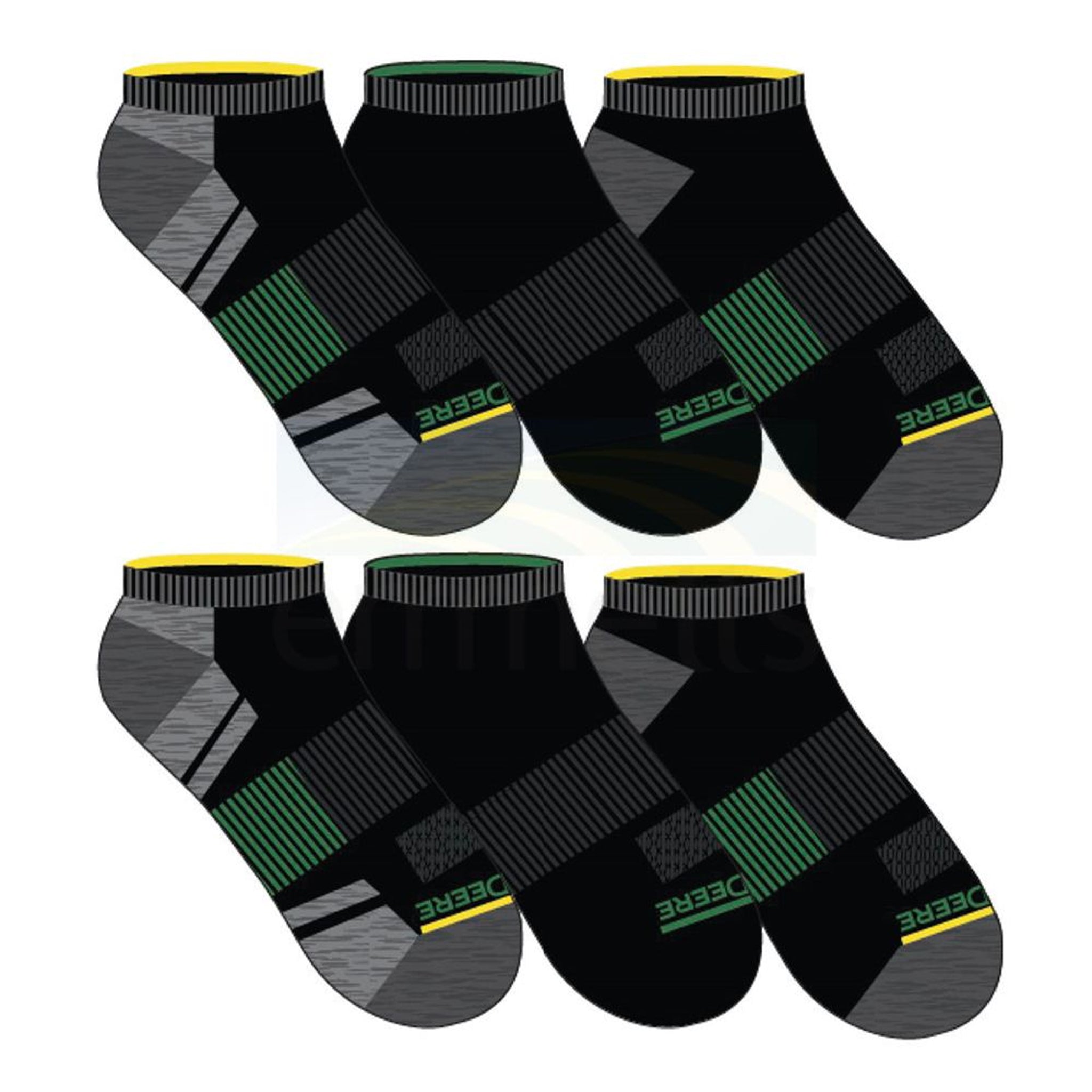 John Deere Low Cut Performance Socks 6 Pack