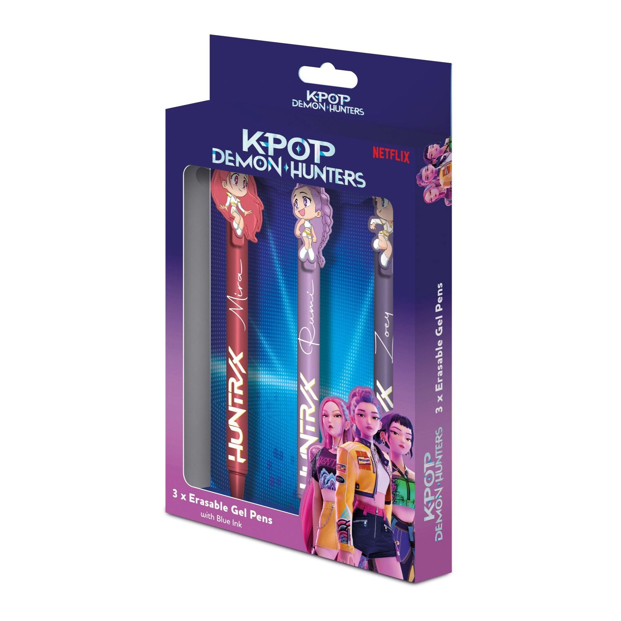 KPop Demon Hunters – Chibi Erasable Gel Pen 3 Pack xx