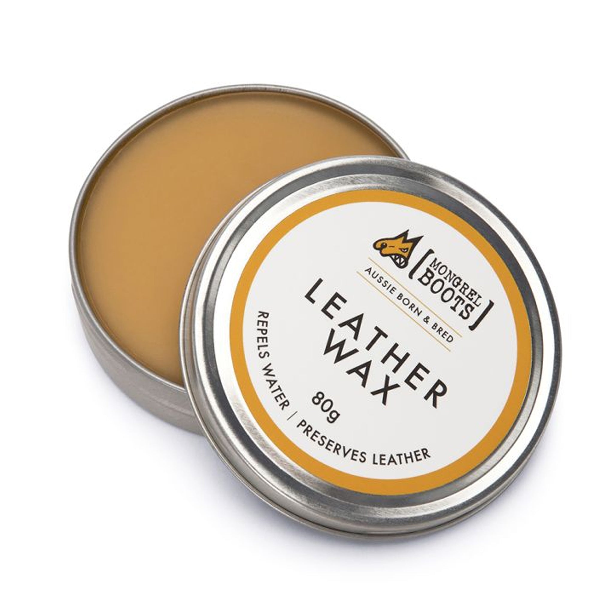 Mongrel Leather Wax for Full Grain Leather – 80g Tin