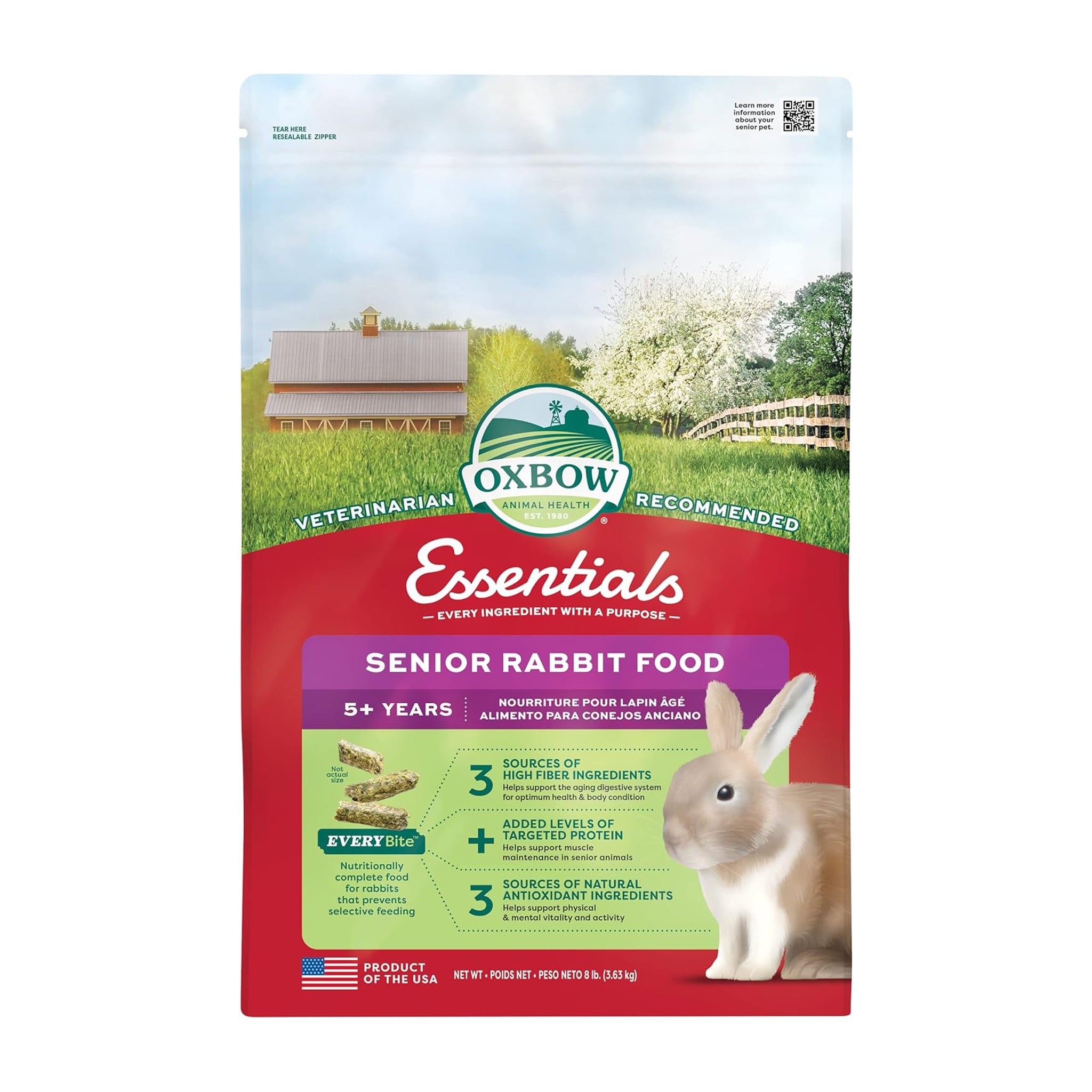 Oxbow Essentials Senior Rabbit Food 1.8kg