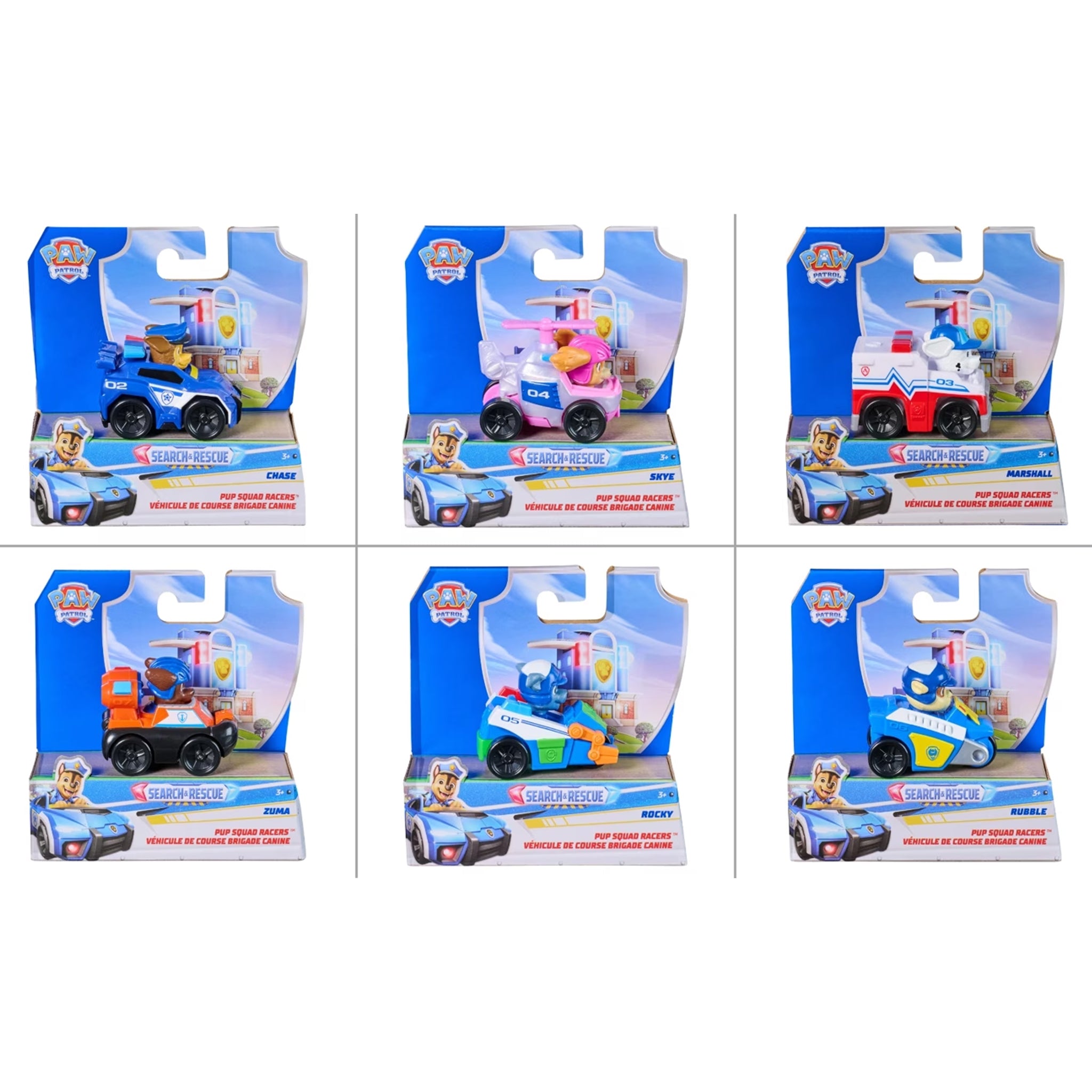 PAW Patrol Pup Squad Search and Rescue Racers assorted