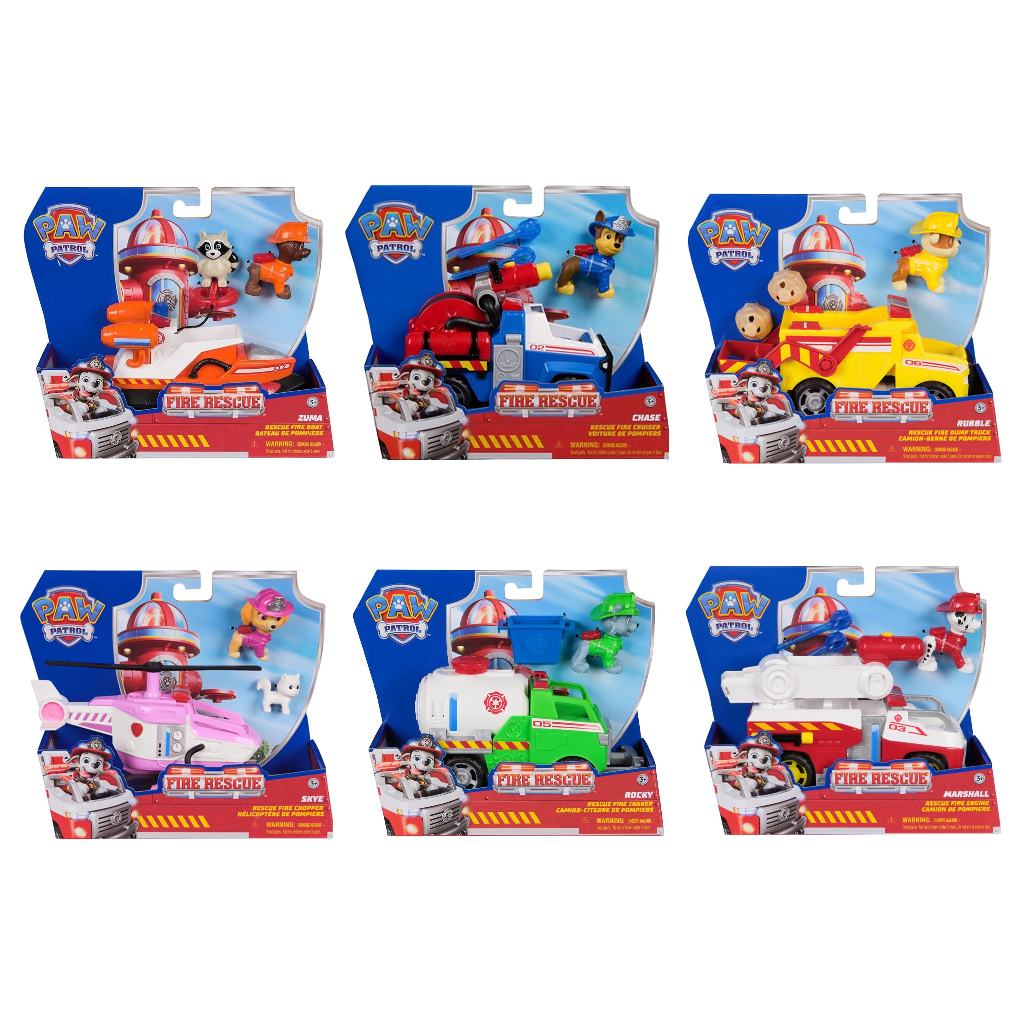 Paw Patrol Fire Rescue Themed Vehicles Assorted