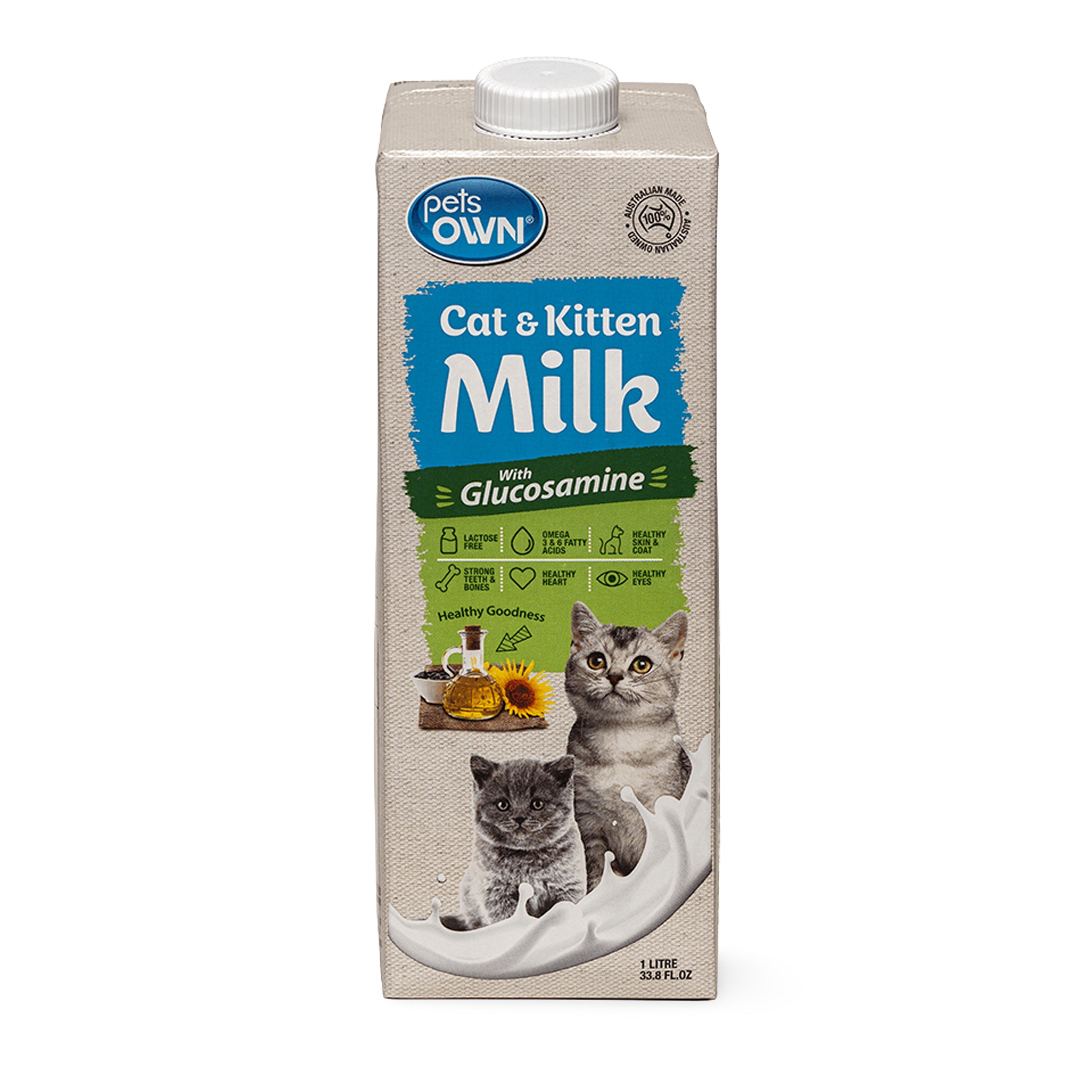 Pets Own Cat & Kitten Milk - Lactose Free - 1L