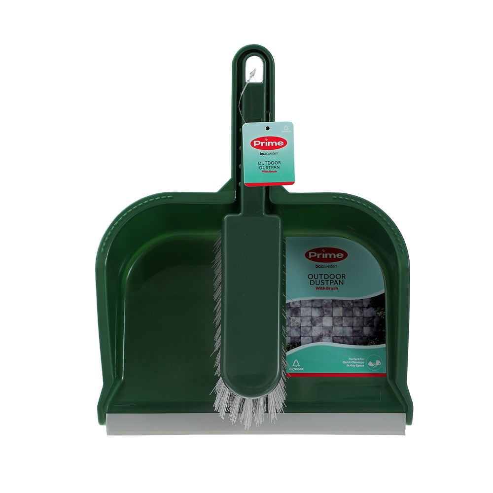 Prime Outdoor Dustpan & Brush Set – Assorted Colours