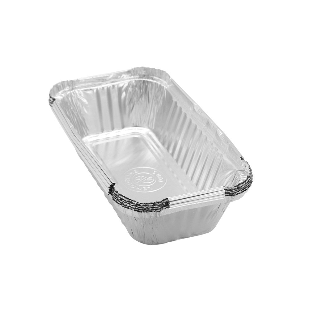 Rectangle Foil Containers with Lids – 20 × 11 × 5cm (6 Pack)