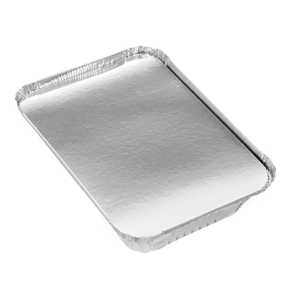 Rectangle Foil Containers with Lids – 22 × 15.5 × 5cm (6 Pack)