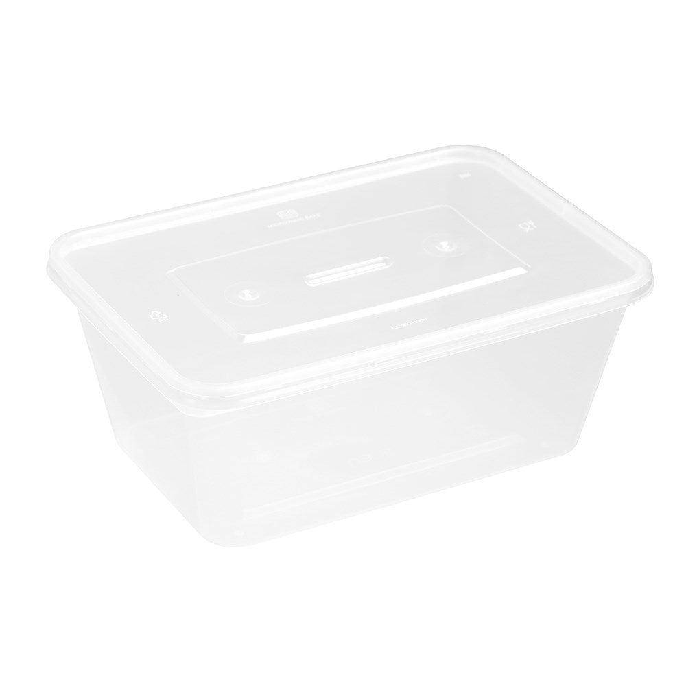 Rectangle Reusable Food Containers – 1L (25 Pack)