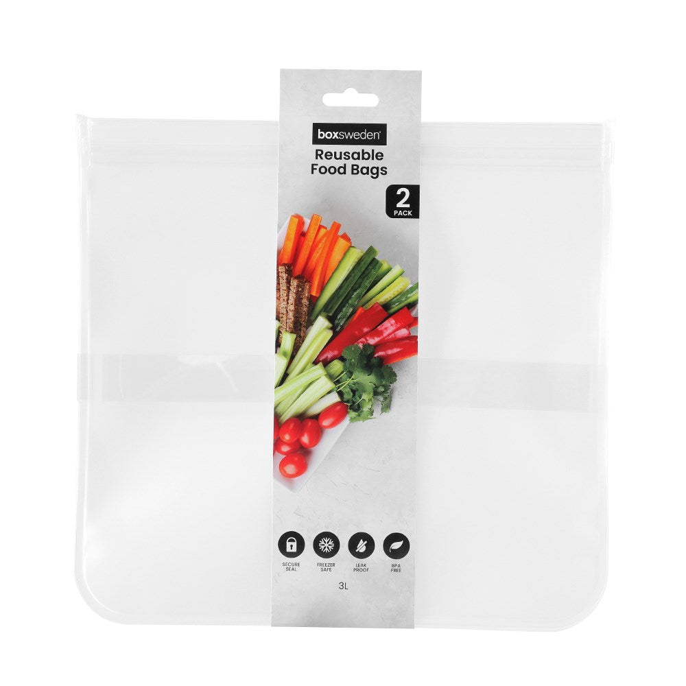 Reusable Food Storage Bags – 3L (2 Pack)