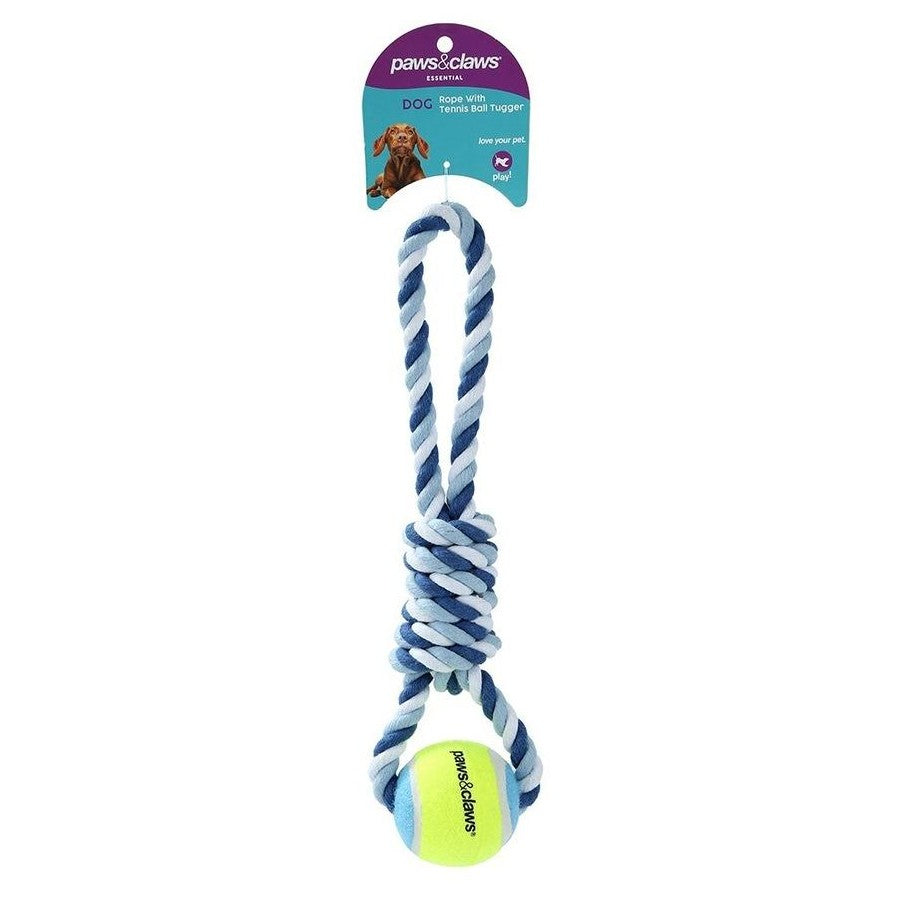Rope & Tennis Ball Tugger 3 Asstd