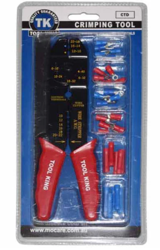TOOL KING Crimping Tool with 25 Terminals Jimi's Hardware Hub