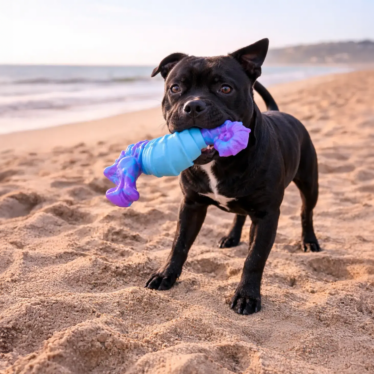 Happy Staffy Seahorse Splash