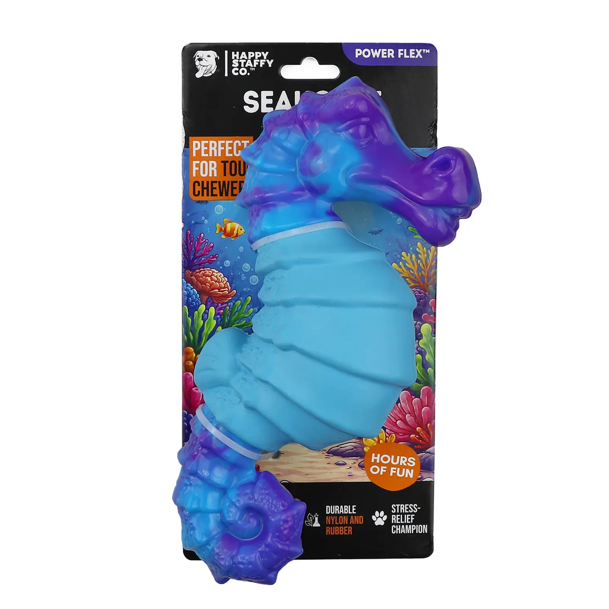 Happy Staffy Seahorse Splash