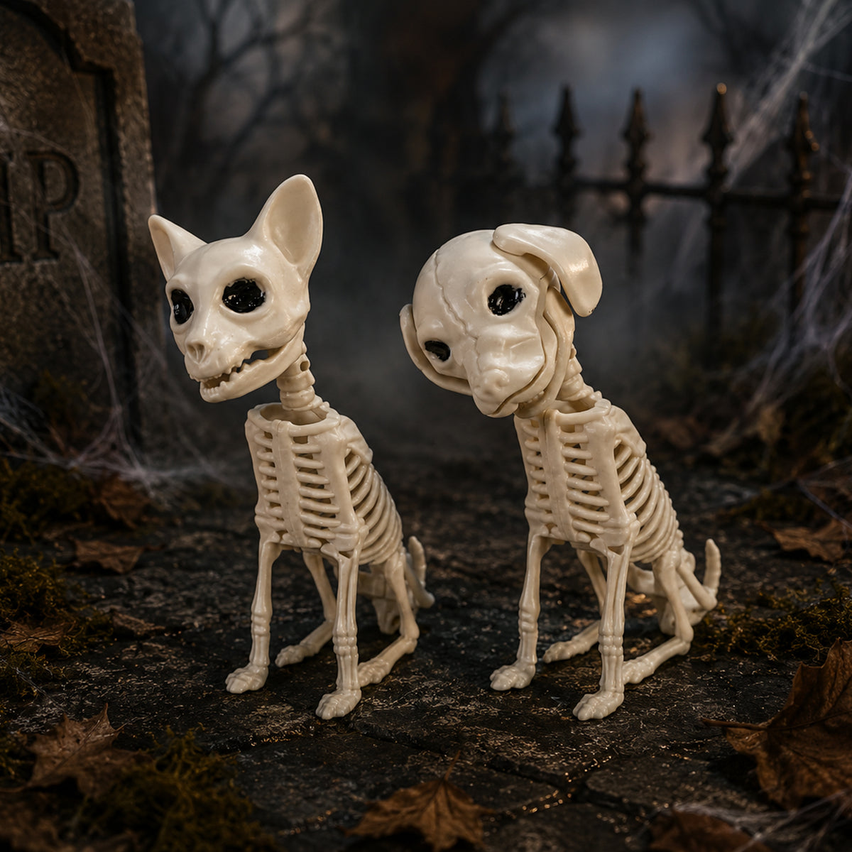 Sitting Animal Skeleton 19cm Assorted