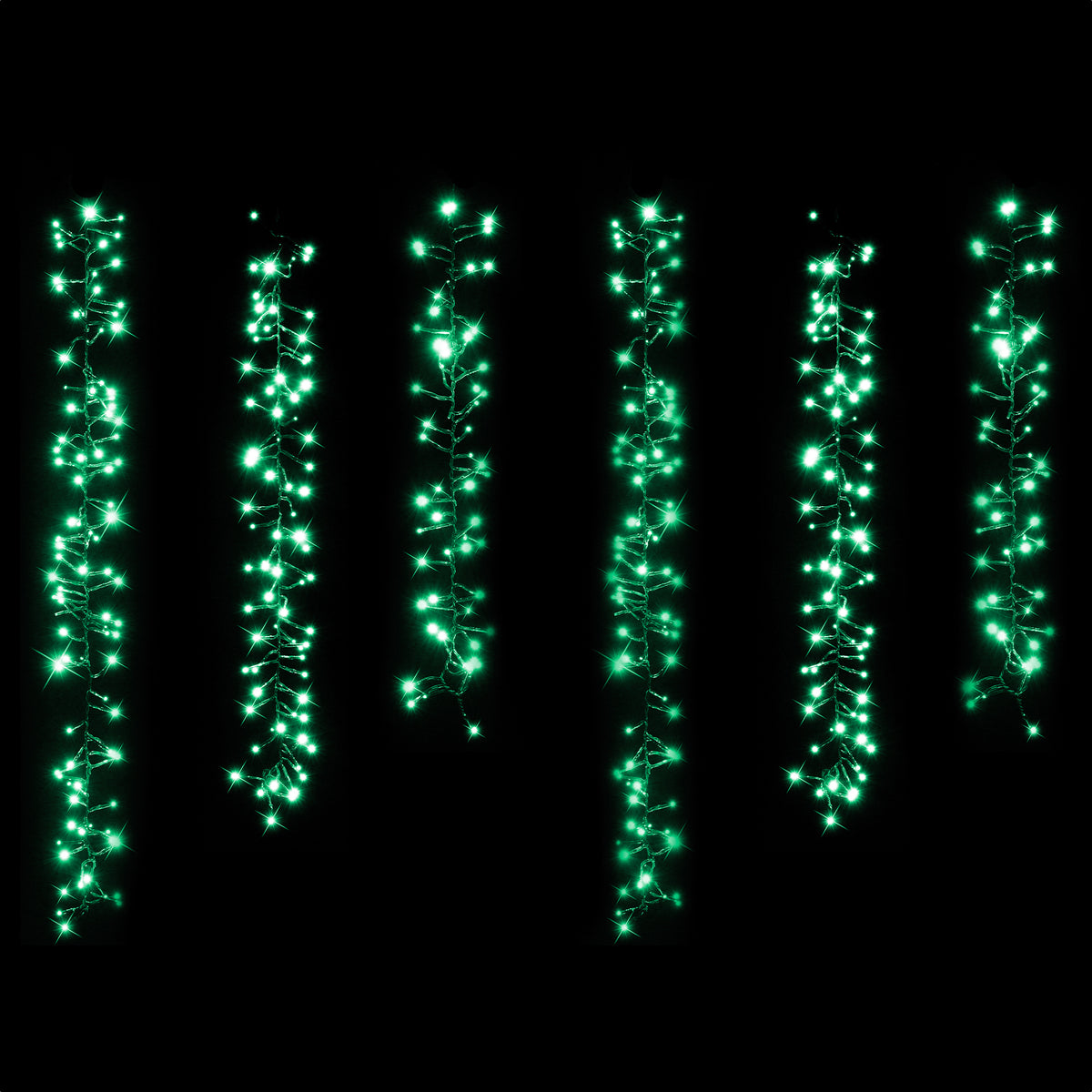 Solar 480 LED Tree Clusters Green