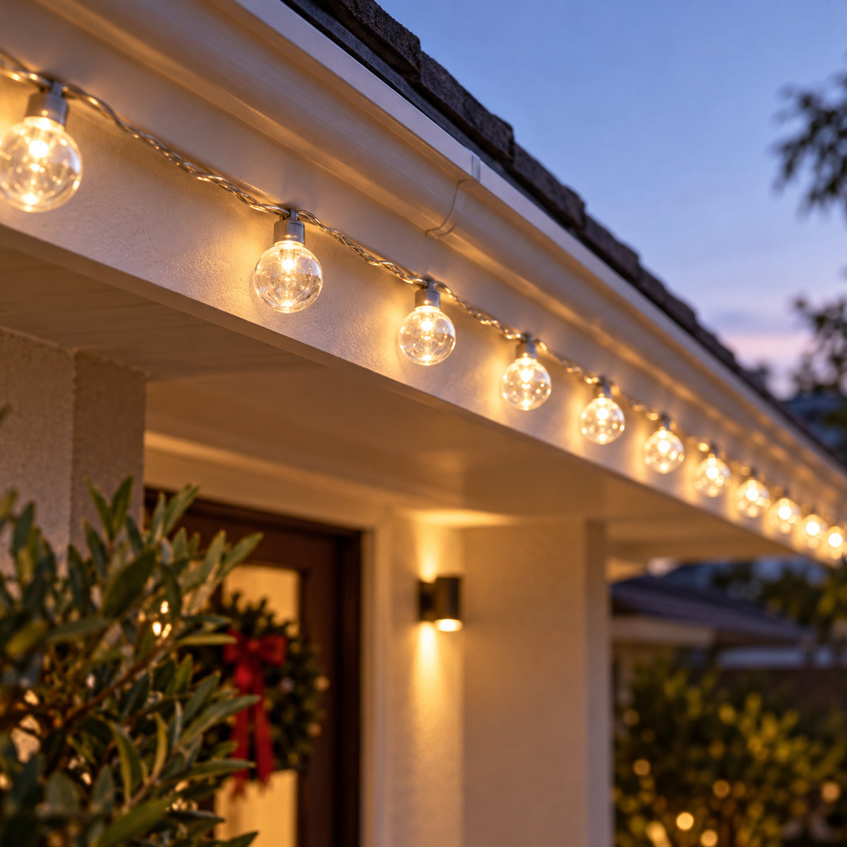 Solar Acrylic Bubble Ball Lights Warm White Christmas 50Pk