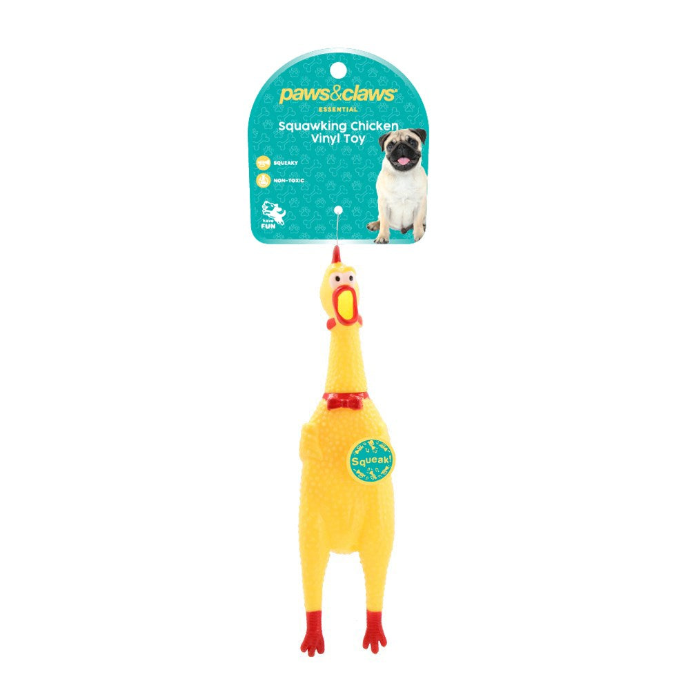Squawking Vinyl Chicken Dog Toy – 32cm