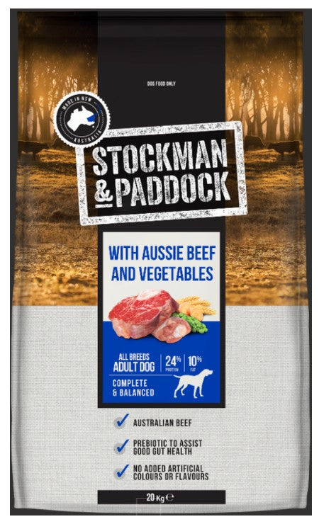 Stockman & Paddock Adult Beef & Vegetable Dry Food 20kg