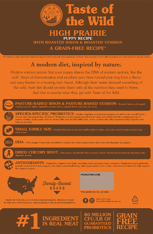 Taste Of The Wild Puppy Dry Dog Food High Prairie