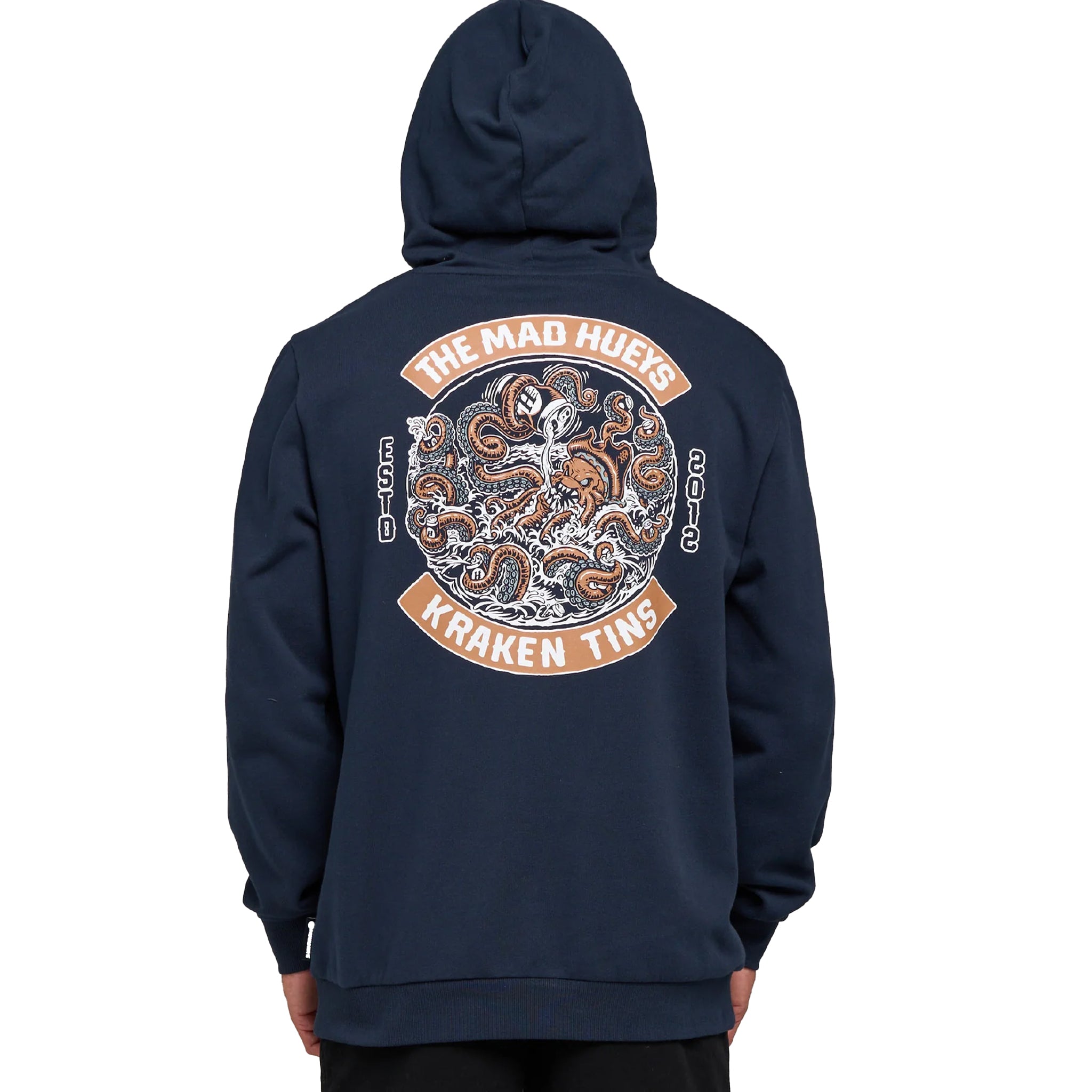 The Mad Hueys Tins Kraken Navy Hoodie