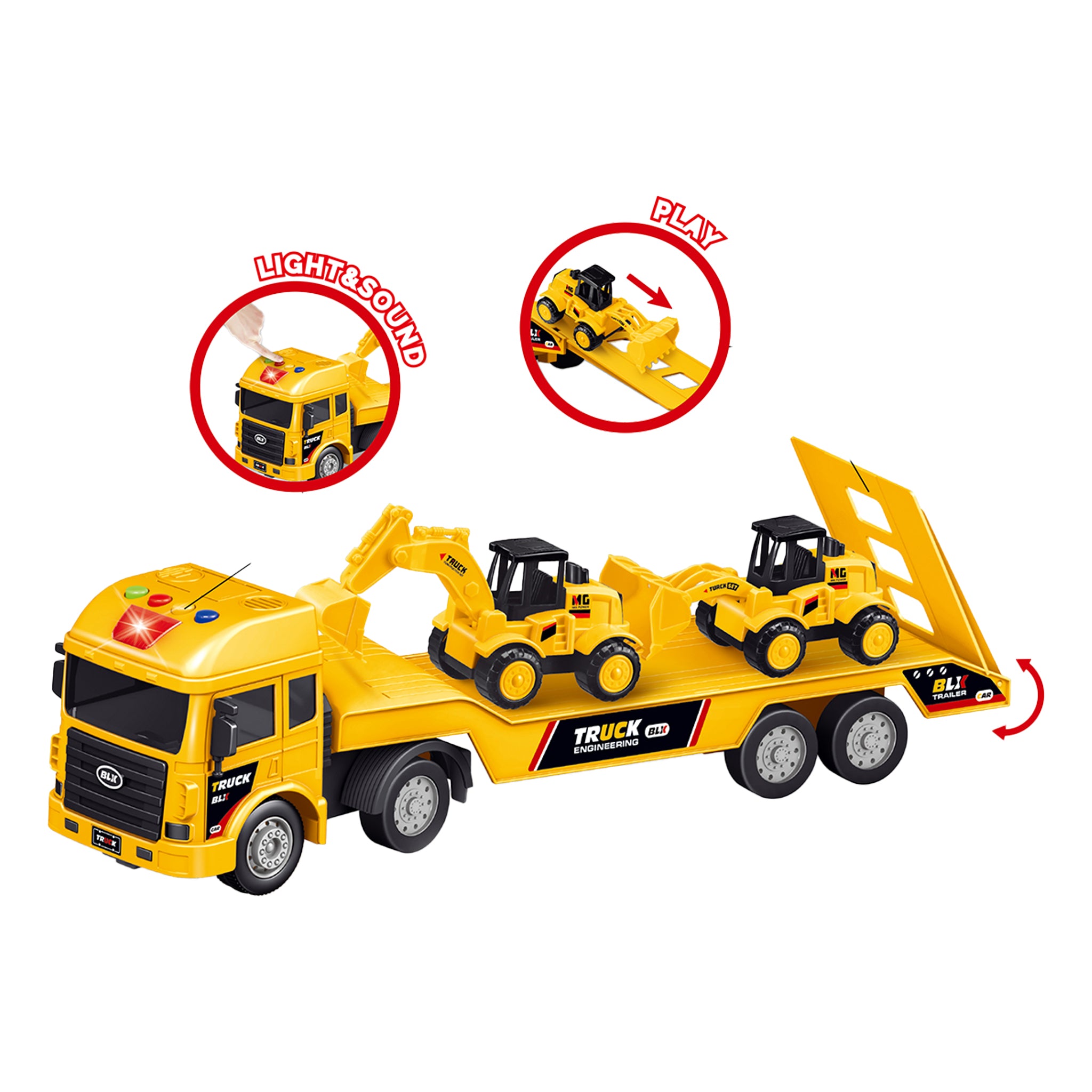 Transporter with Construction Vehicles 1:16 L&S