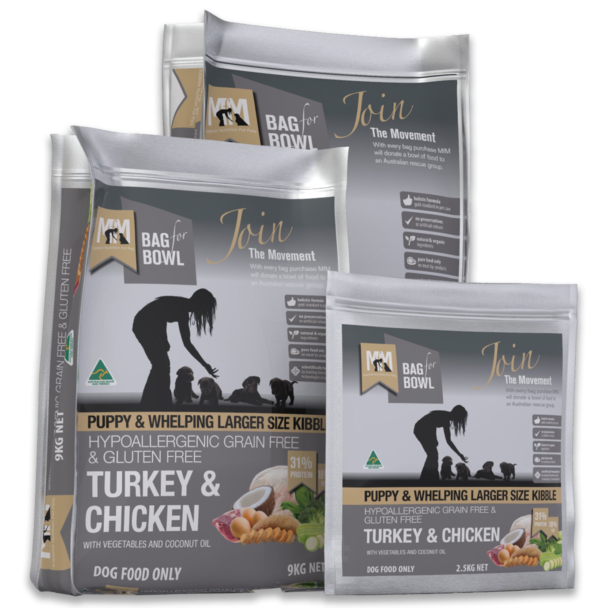Meals for Mutts MFM Puppy Large Breed Turkey and Chicken (Grain Free)