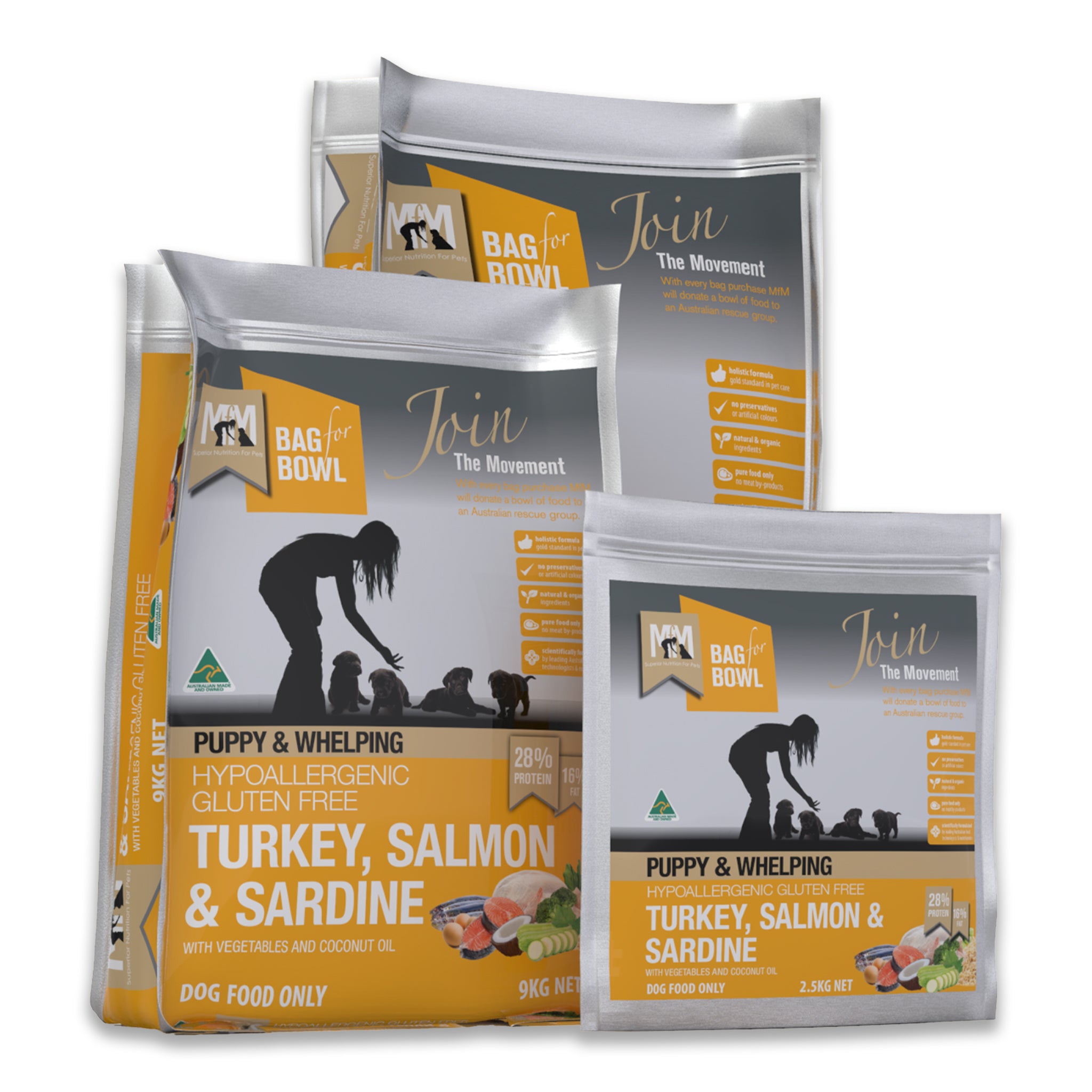 Meals for Mutts MFM Puppy Turkey, Salmon and Sardine