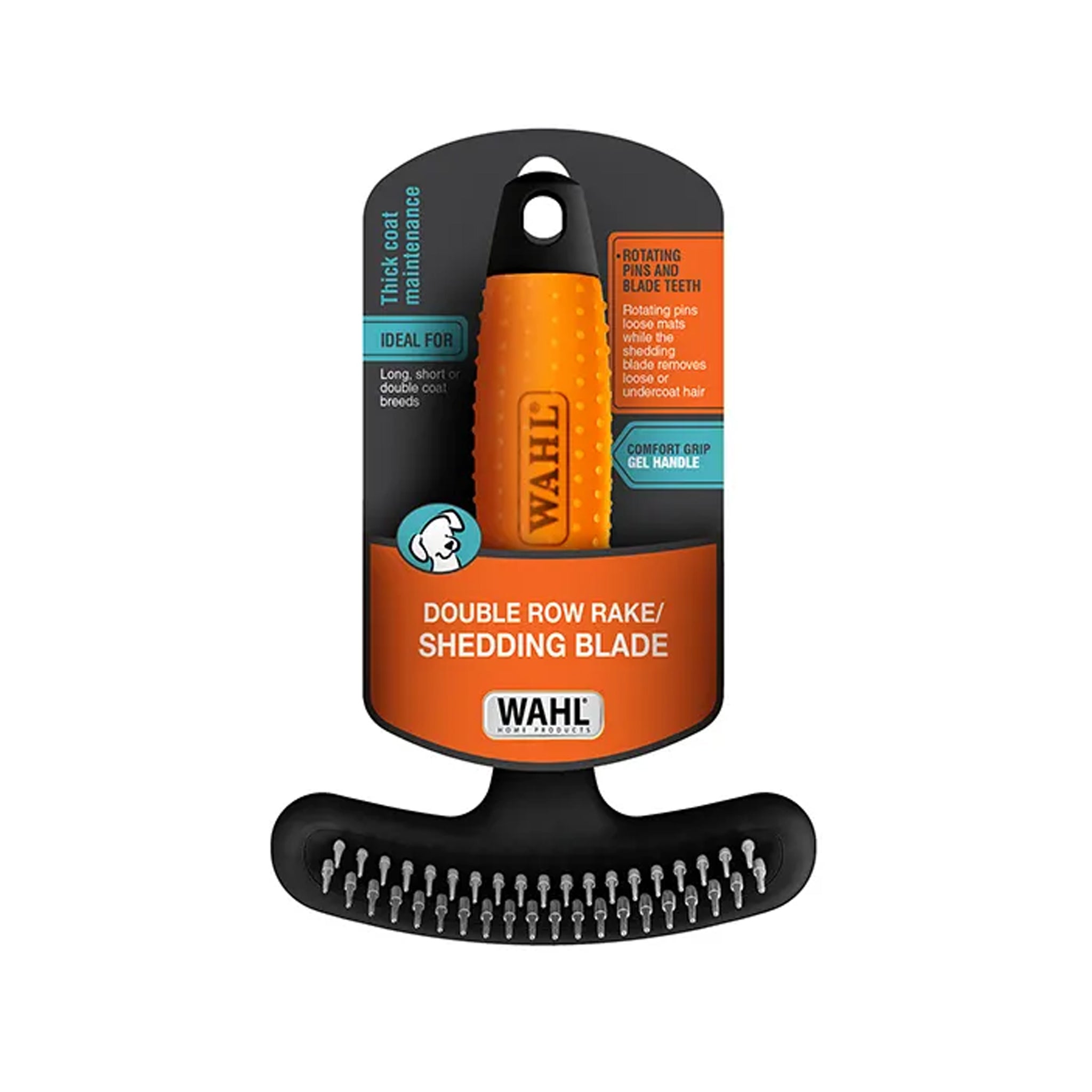 Wahl 2-in-1 Rake & Shedding Blade – Orange/White