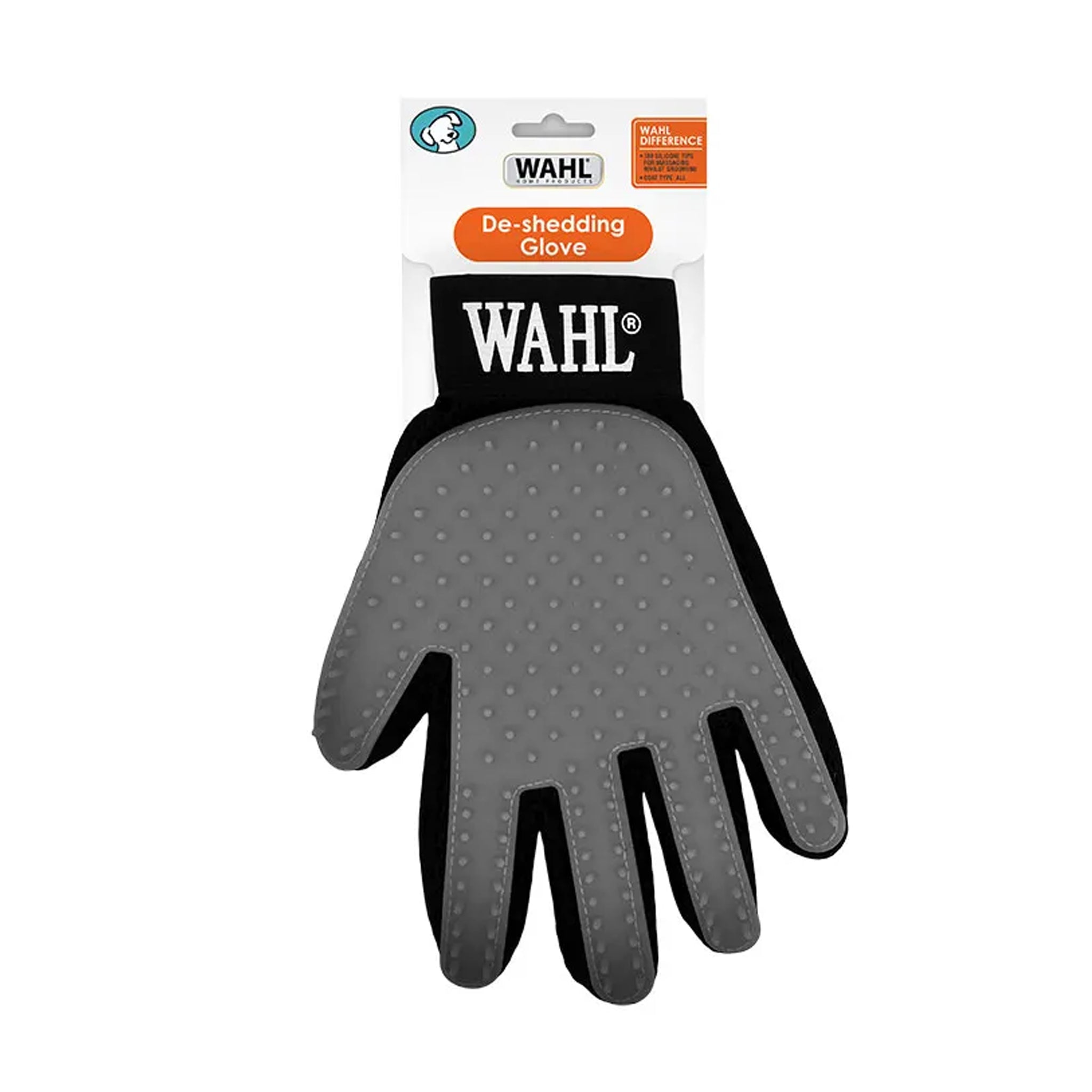 Wahl Grey De-Shedding Dog & Cat Grooming Glove