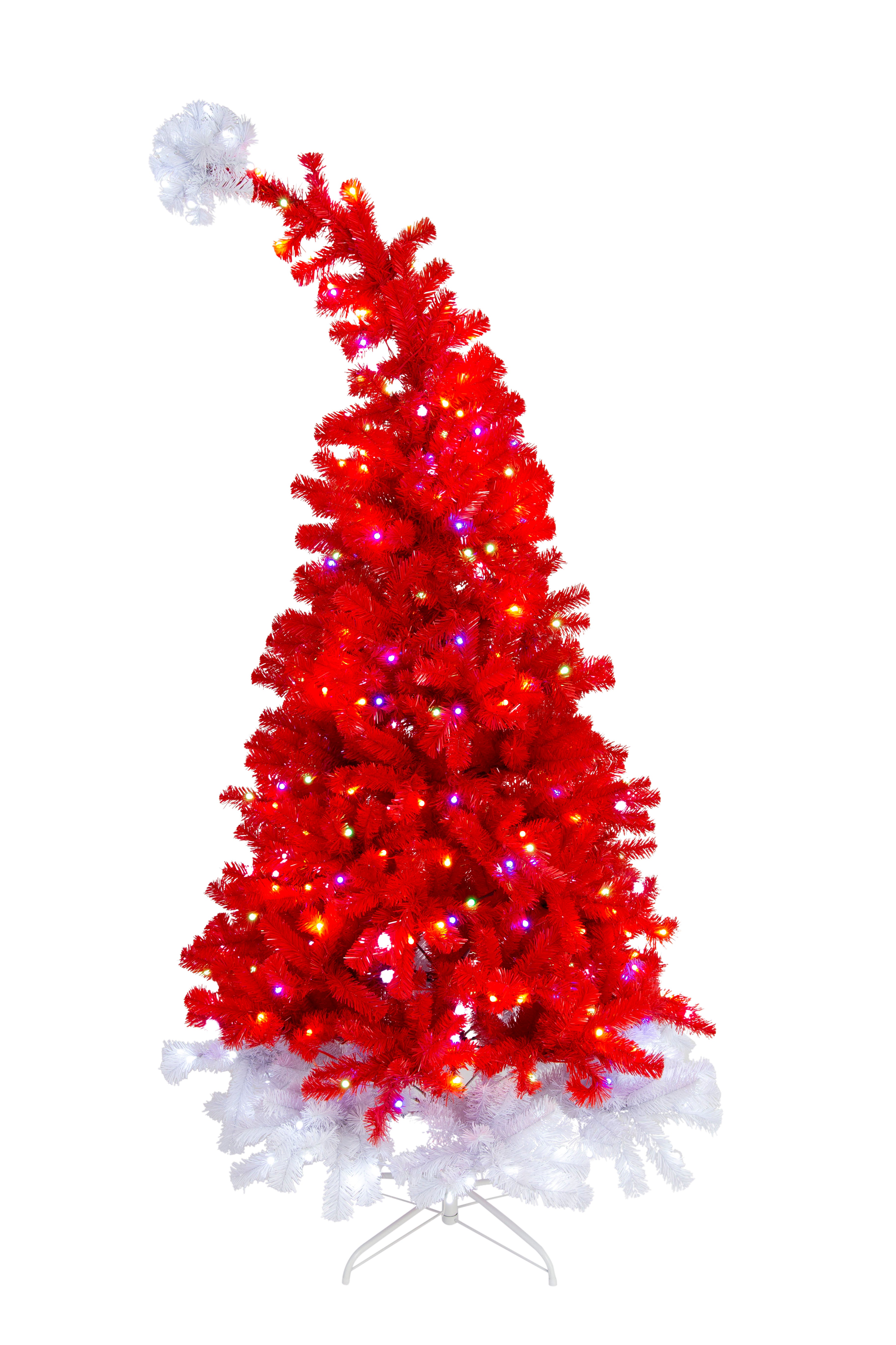 Pre-Lit Berry Light Santa Hat Tree 2m