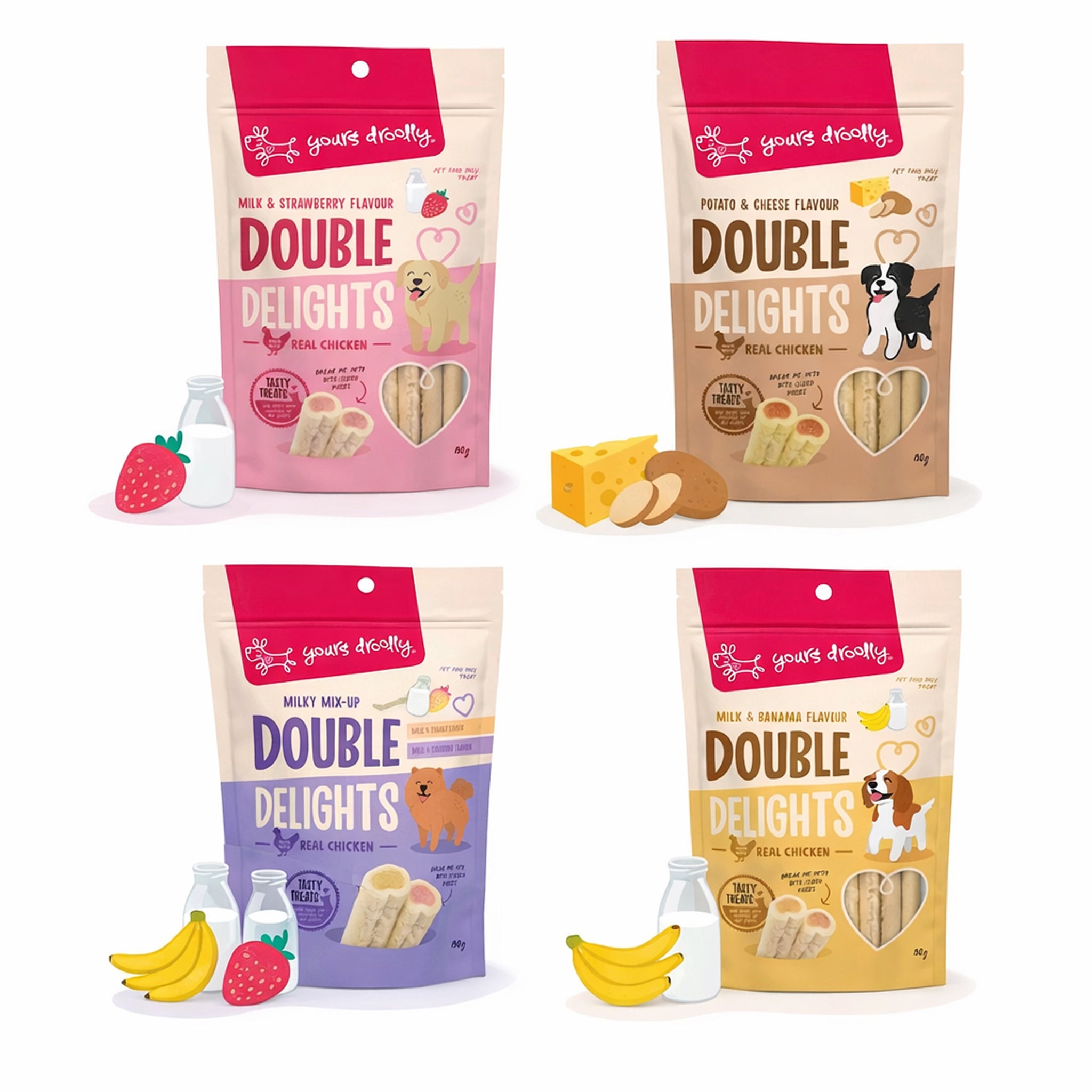 Yours Droolly Double Delights Dog Treats