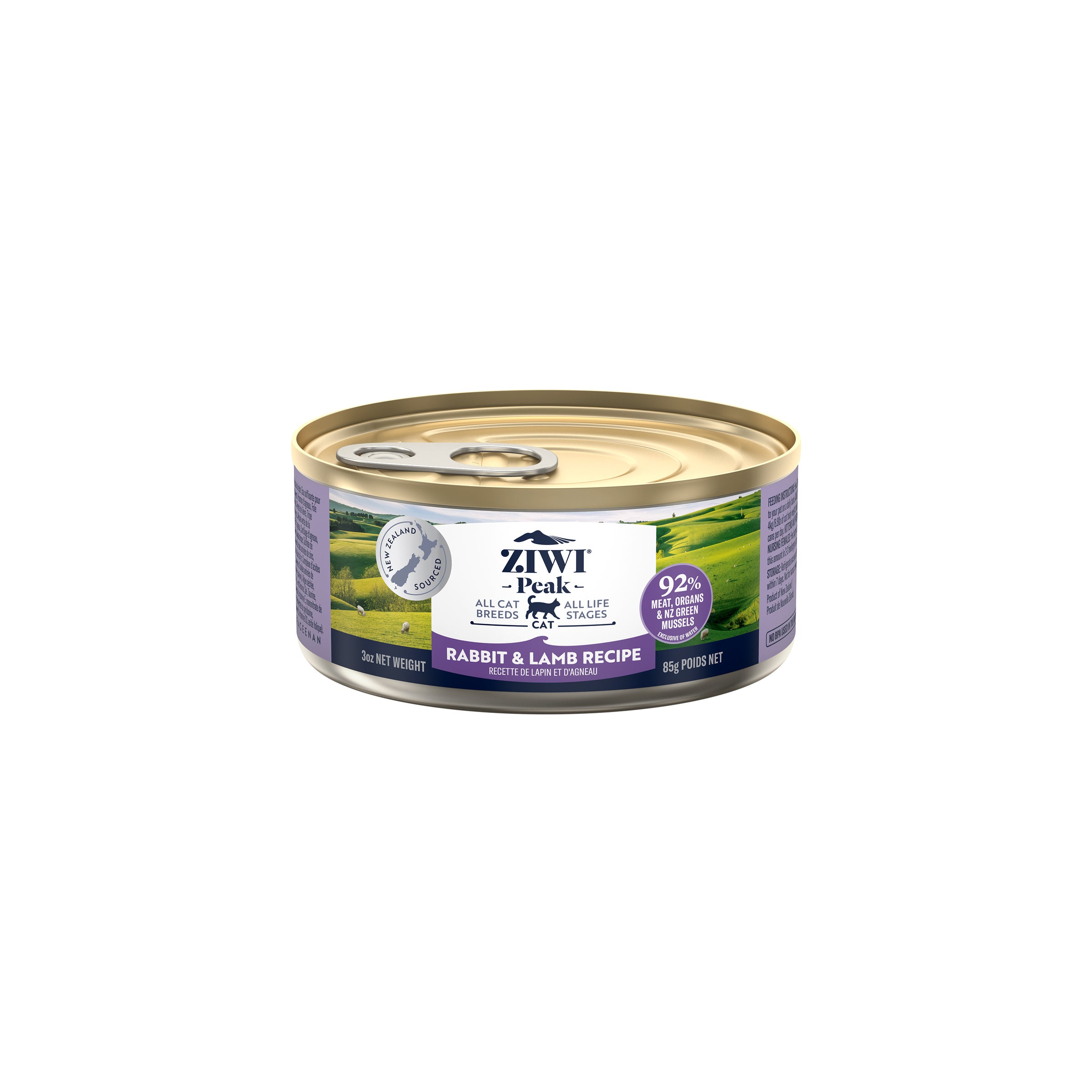 Ziwi Peak Wet Cat Food Cans Rabbit and Lamb