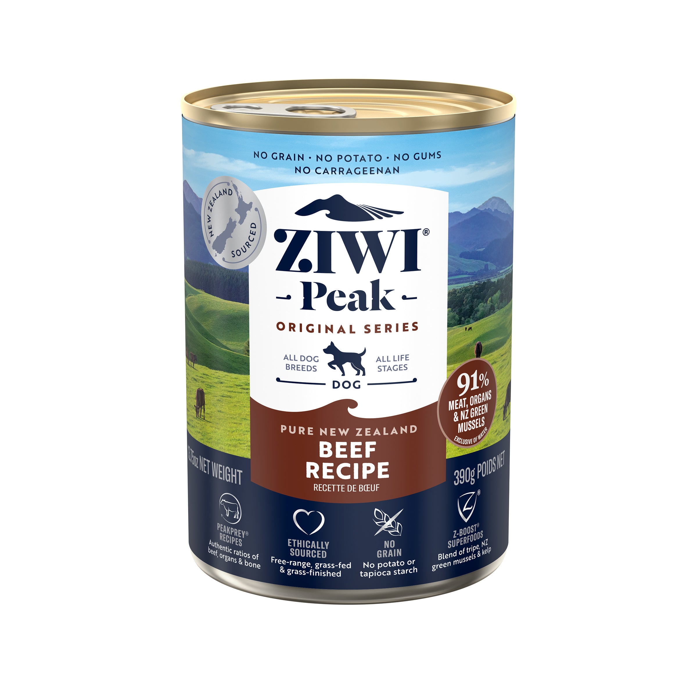 Ziwi Peak Adult Wet Dog Food Cans Beef