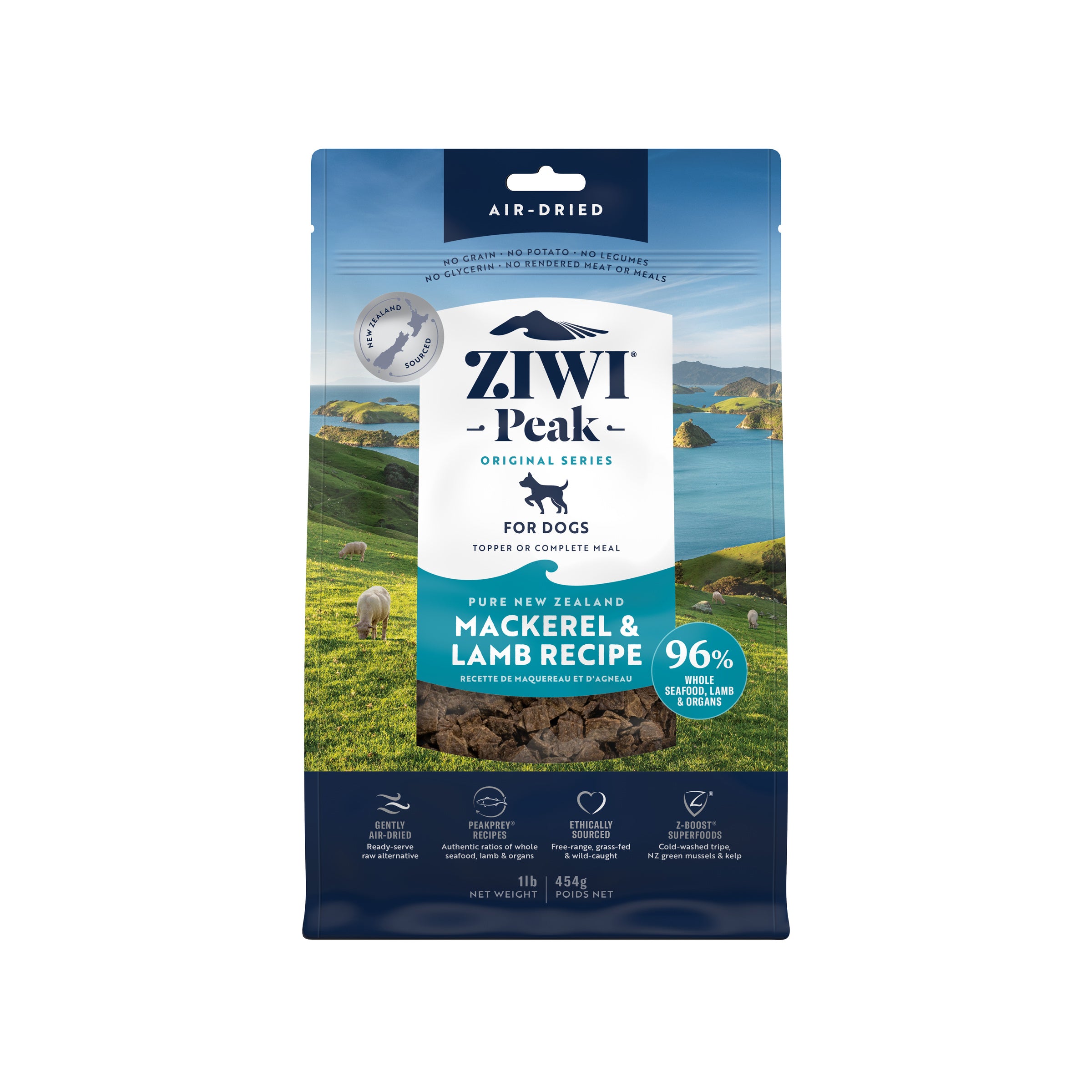 Ziwi Peak Air Dried Dog Food Mackerel and Lamb