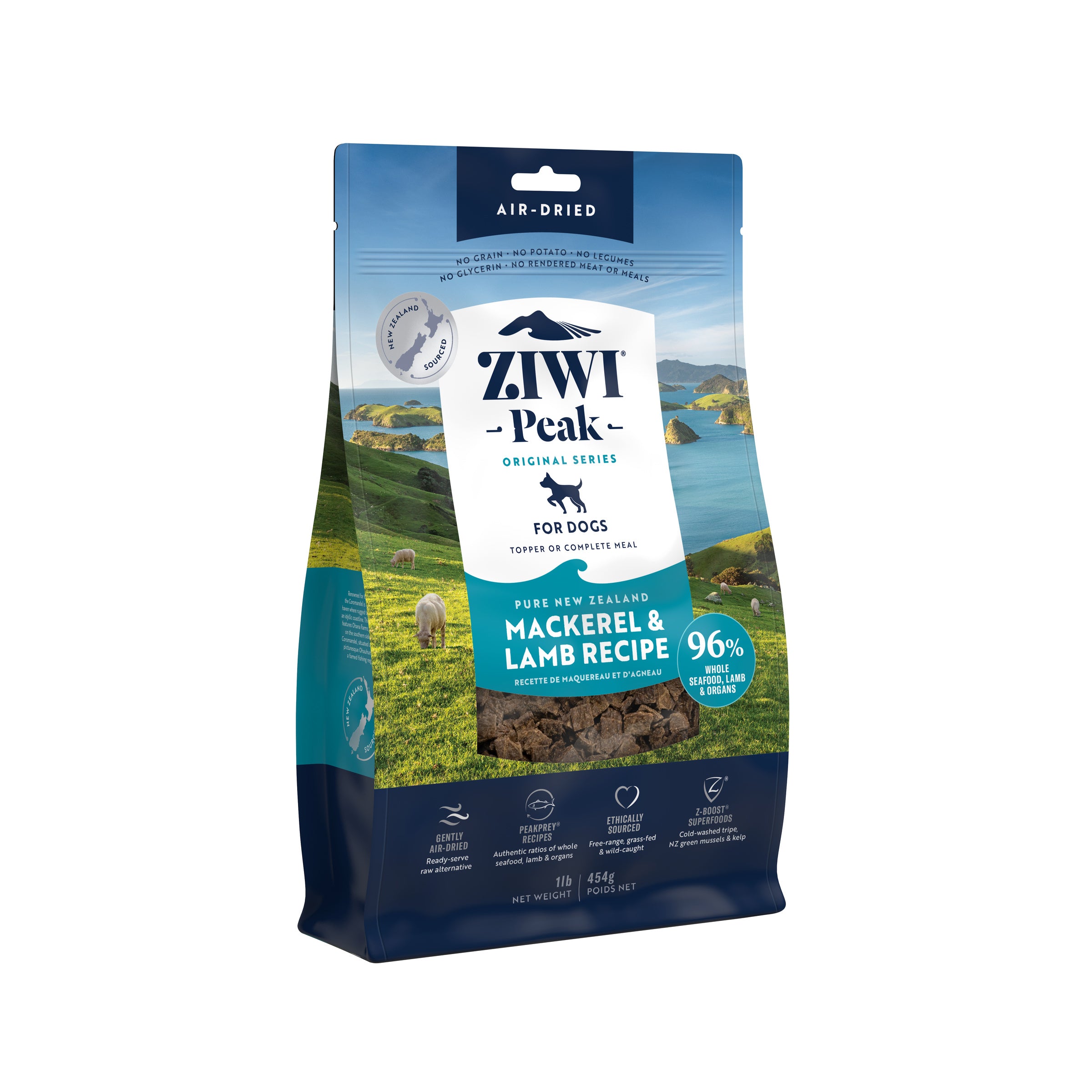Ziwi Peak Air Dried Dog Food Mackerel and Lamb