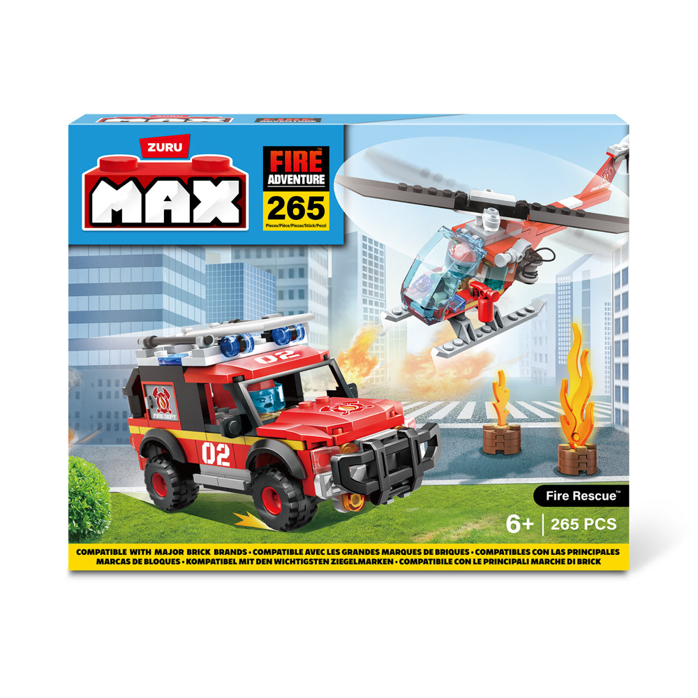 ZURU MAX Build City Fire Playset 265 Bricks xx