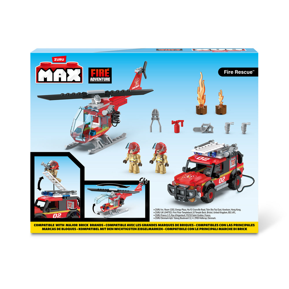 ZURU MAX Build City Fire Playset 265 Bricks xx