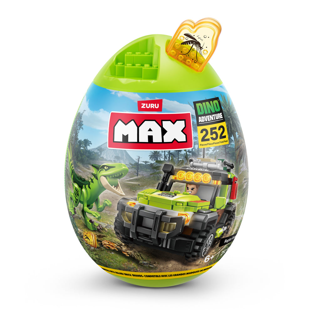 ZURU MAX Build Dino Escape Egg Capsule 252 Bricks