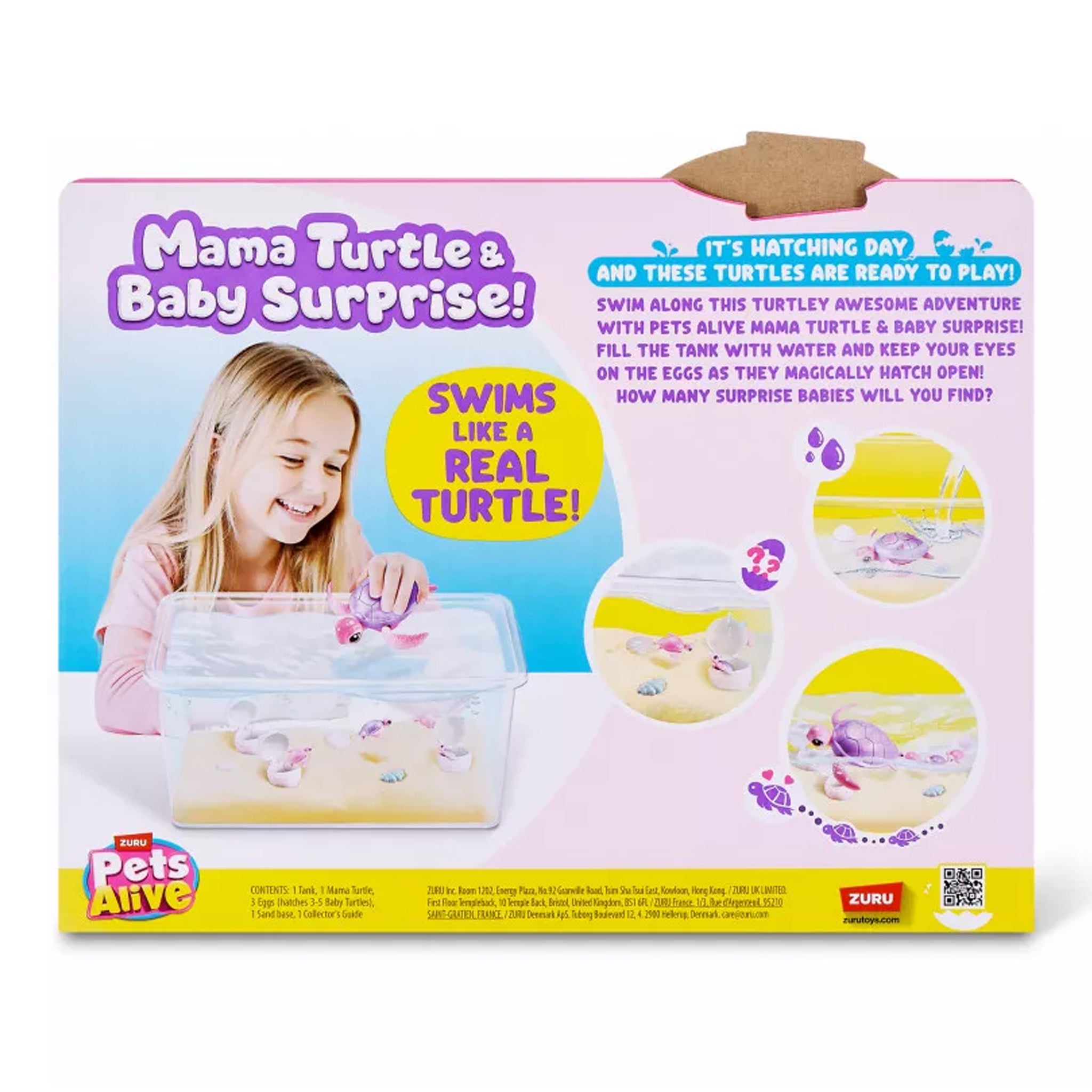 ZURU Pet's Alive - Mama Turtle Surprise Playset