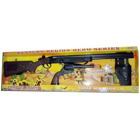 Battery Operated Cowboy Rifle & Pistol Set xx