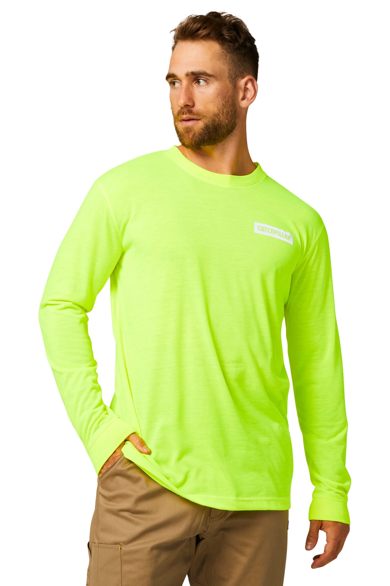 CAT Triton Hi-Vis L/S Tee