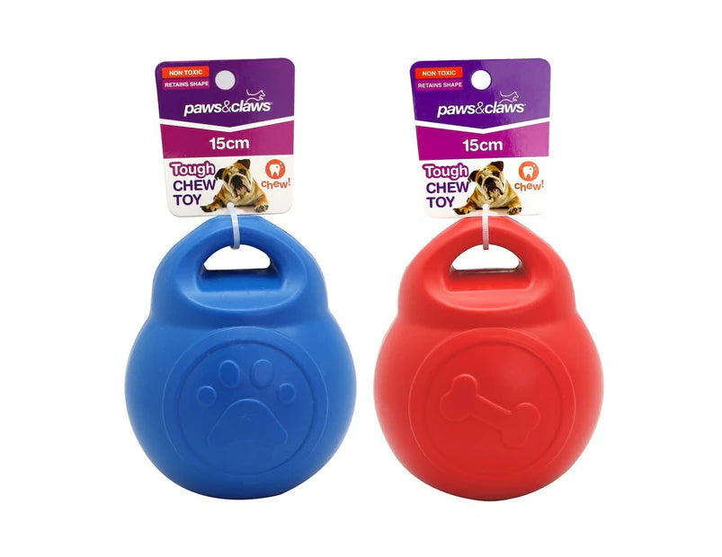 SUPER TUFF BALL TPR PET TOY 15CM ASSTD RED OR BLUE