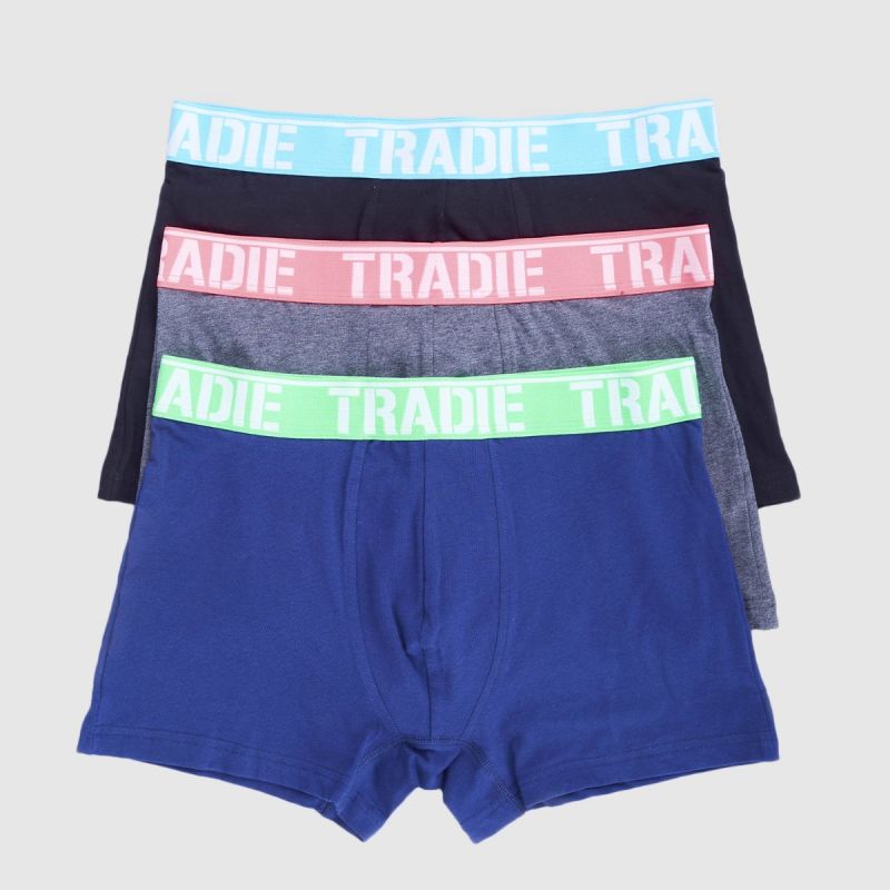 Tradie Men's 3Pk Fitted Trunks
