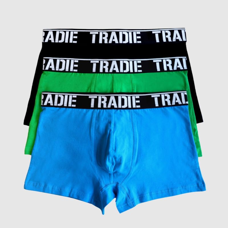 Tradie Men's 3Pk Fitted Trunks