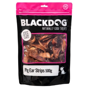 Blackdog Pig Ear Strips Dog Treats - 70g / 500g