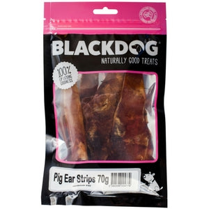 Blackdog Pig Ear Strips Dog Treats - 70g / 500g
